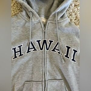 Gray Hawaii Zip-Up Hoodie